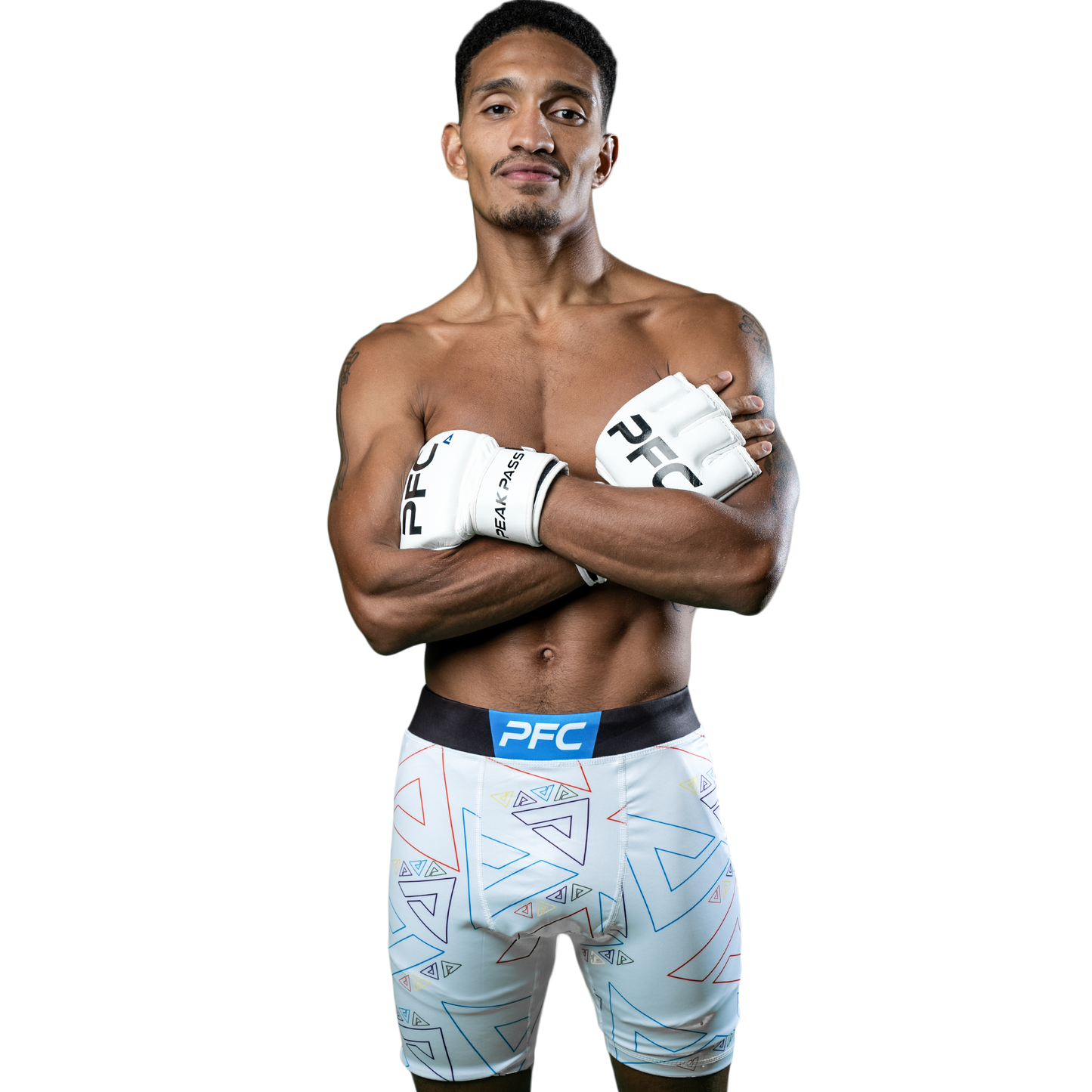 PFC Fight Shorts Triangles For Days White Compression