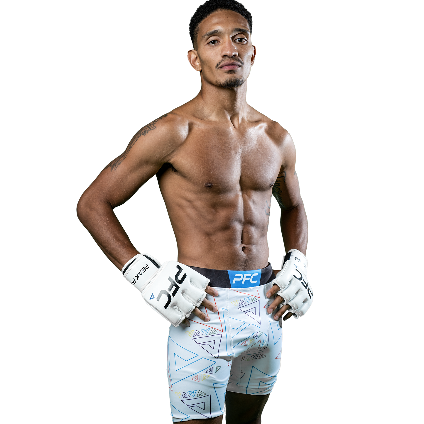 PFC Fight Shorts Triangles For Days White Compression