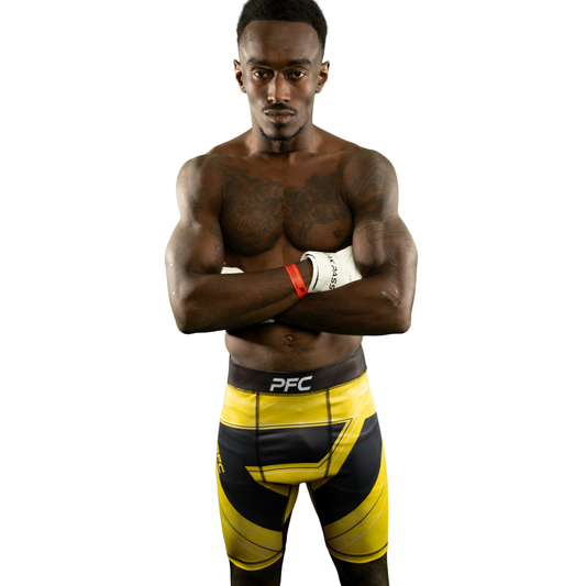 PFC Fight Shorts Yellow Compression